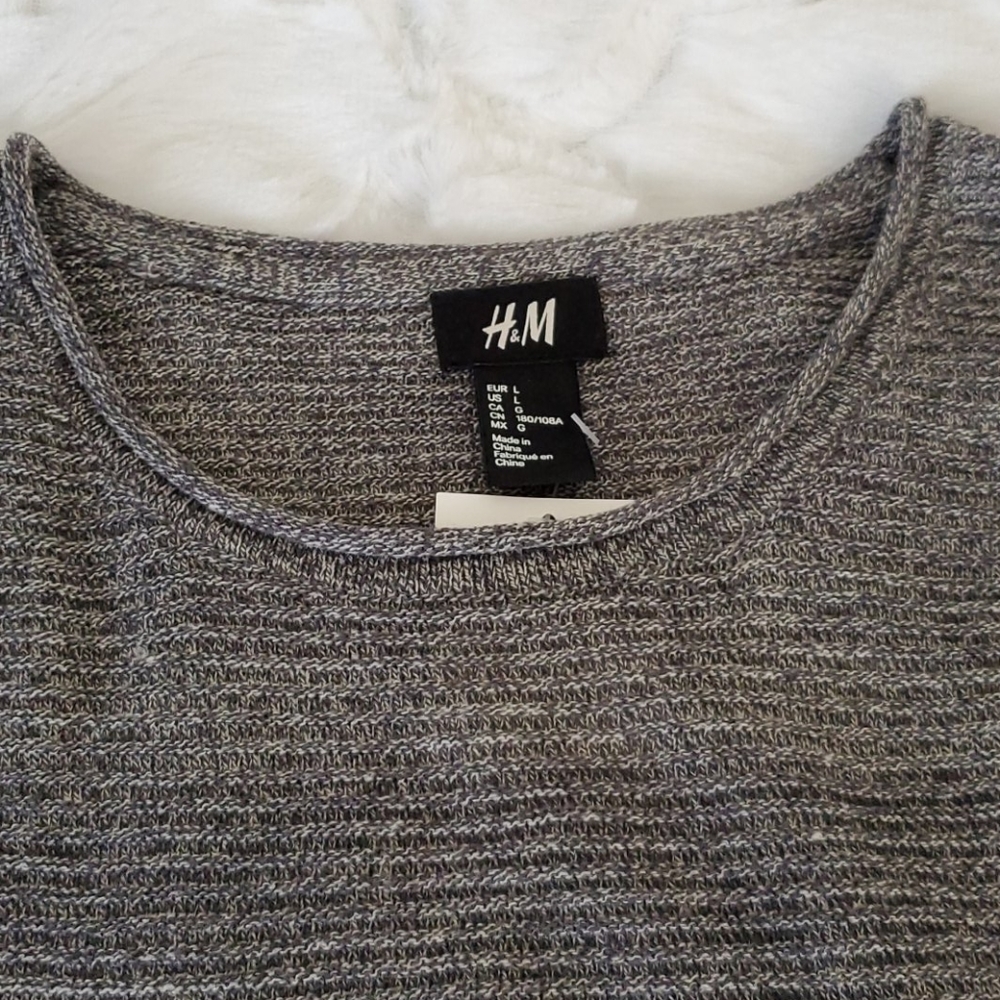 H&M Men's Sweater Sz L Gray color